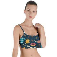 Seamless-pattern-with-breakfast-symbols-morning-coffee Layered Top Bikini Top 