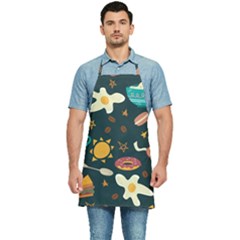 Seamless-pattern-with-breakfast-symbols-morning-coffee Kitchen Apron