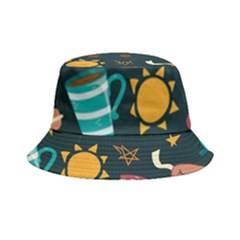 Seamless-pattern-with-breakfast-symbols-morning-coffee Bucket Hat