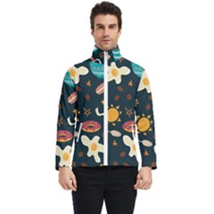 Seamless-pattern-with-breakfast-symbols-morning-coffee Men s Bomber Jacket