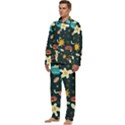 Seamless-pattern-with-breakfast-symbols-morning-coffee Men s Long Sleeve Velvet Pocket Pajamas Set View3