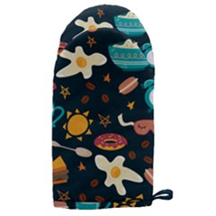 Seamless-pattern-with-breakfast-symbols-morning-coffee Microwave Oven Glove