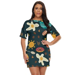 Seamless-pattern-with-breakfast-symbols-morning-coffee Just Threw It On Dress