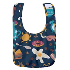 Seamless-pattern-with-breakfast-symbols-morning-coffee Baby Bib