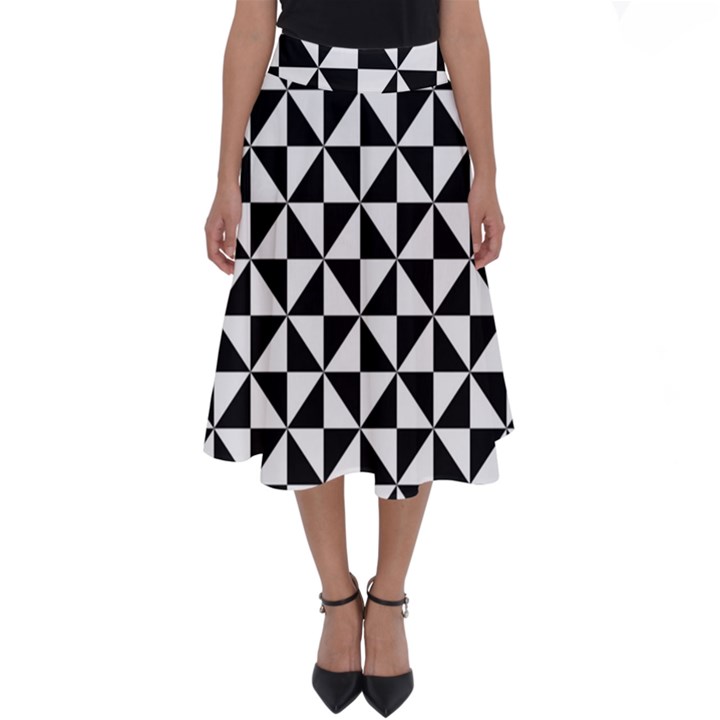 Triangle-pattern-simple-triangular Perfect Length Midi Skirt