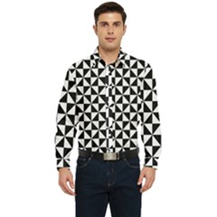 Triangle-pattern-simple-triangular Men s Long Sleeve Shirt by Ket1n9