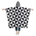 Triangle-pattern-simple-triangular Kids  Hooded Rain Ponchos View2