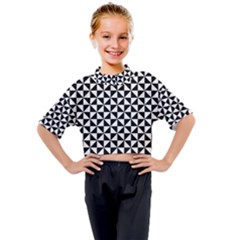 Triangle-pattern-simple-triangular Kids Mock Neck T-shirt