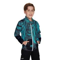 Angry Male Lion Predator Carnivore Kids  Windbreaker by Ndabl3x