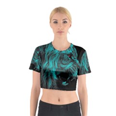 Angry Male Lion Predator Carnivore Cotton Crop Top by Ndabl3x