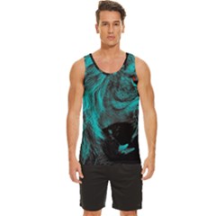 Angry Male Lion Predator Carnivore Men s Wide Collar Tank Top by Ndabl3x