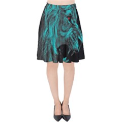 Angry Male Lion Predator Carnivore Velvet High Waist Skirt by Ndabl3x