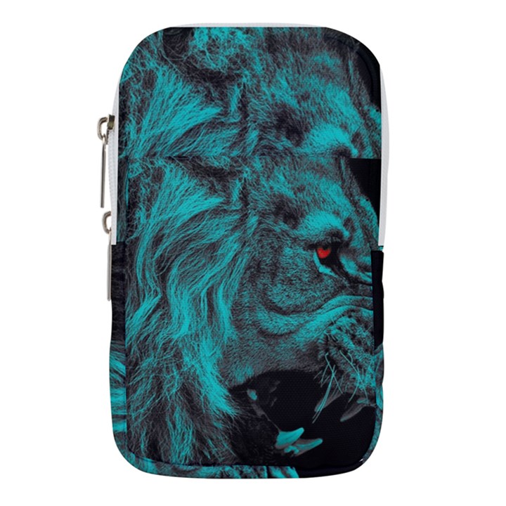 Angry Male Lion Predator Carnivore Waist Pouch (Small)