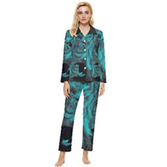 Angry Male Lion Predator Carnivore Womens  Long Sleeve Velvet Pocket Pajamas Set by Ndabl3x