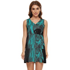 Angry Male Lion Predator Carnivore Tiered Sleeveless Mini Dress by Ndabl3x