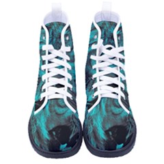 Angry Male Lion Predator Carnivore Women s High-top Canvas Sneakers by Ndabl3x