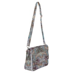 Pour Blend Shoulder Bag With Back Zipper by kaleidomarblingart