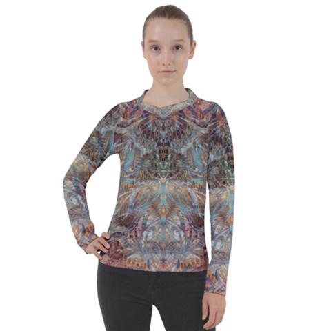 Pour Blend Women s Pique Long Sleeve T-shirt by kaleidomarblingart