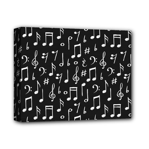 Chalk Music Notes Signs Seamless Pattern Deluxe Canvas 14  X 11  (stretched) by Ravend