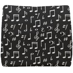 Chalk Music Notes Signs Seamless Pattern Seat Cushion by Ravend