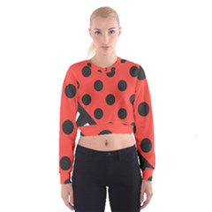 Abstract-bug-cubism-flat-insect Cropped Sweatshirt