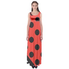 Abstract-bug-cubism-flat-insect Empire Waist Maxi Dress by Ket1n9