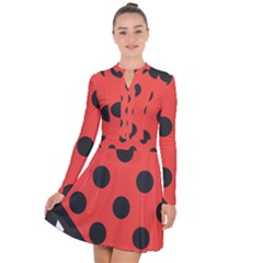 Abstract-bug-cubism-flat-insect Long Sleeve Panel Dress by Ket1n9