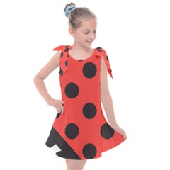 Abstract-bug-cubism-flat-insect Kids  Tie Up Tunic Dress by Ket1n9