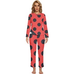 Abstract-bug-cubism-flat-insect Womens  Long Sleeve Lightweight Pajamas Set by Ket1n9