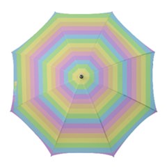 Cute Pastel Rainbow Stripes Golf Umbrellas by Ket1n9