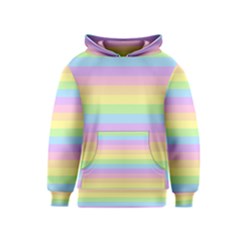 Cute Pastel Rainbow Stripes Kids  Pullover Hoodie