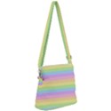 Cute Pastel Rainbow Stripes Zipper Messenger Bag View1