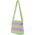 Cute Pastel Rainbow Stripes Zipper Messenger Bag View2