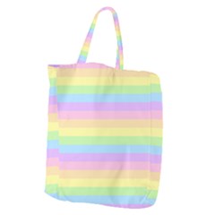 Cute Pastel Rainbow Stripes Giant Grocery Tote