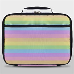 Cute Pastel Rainbow Stripes Full Print Lunch Bag by Ket1n9