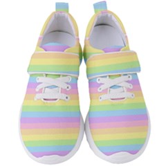 Cute Pastel Rainbow Stripes Women s Velcro Strap Shoes by Ket1n9