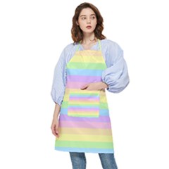 Cute Pastel Rainbow Stripes Pocket Apron by Ket1n9