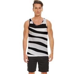 White Tiger Skin Men s Wide Collar Tank Top by Ket1n9