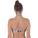 Barcode Pattern Tie Back Bikini Top View2