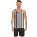 Barcode Pattern Men s Wide Collar Tank Top View1