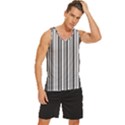 Barcode Pattern Men s Wide Collar Tank Top View3