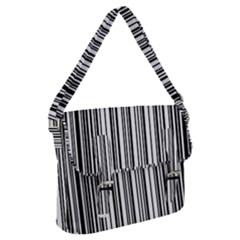 Barcode Pattern Buckle Messenger Bag