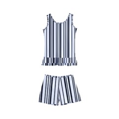 Barcode Pattern Kids  Boyleg Swimsuit