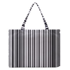 Barcode Pattern Zipper Medium Tote Bag