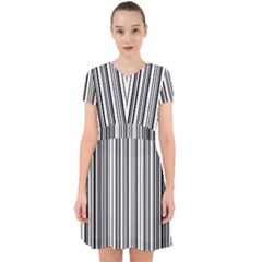 Barcode Pattern Adorable in Chiffon Dress