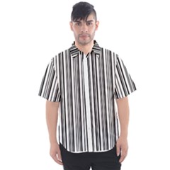 Barcode Pattern Men s Short Sleeve Shirt