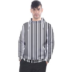 Barcode Pattern Men s Pullover Hoodie