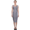 Barcode Pattern Sleeveless Pencil Dress View1