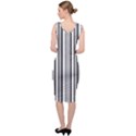 Barcode Pattern Sleeveless Pencil Dress View4