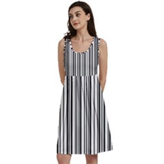 Barcode Pattern Classic Skater Dress